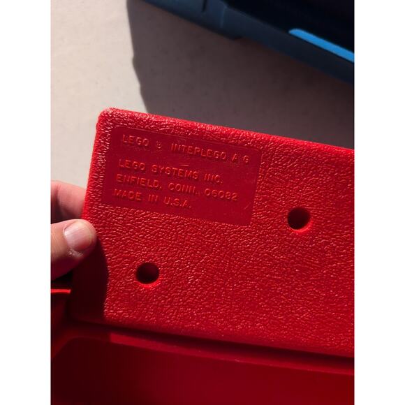 LOT OF 2 VINTAGE LEGO STORAGE BOX 1982 1984 AUTHENTIC - Picture 4 of 7